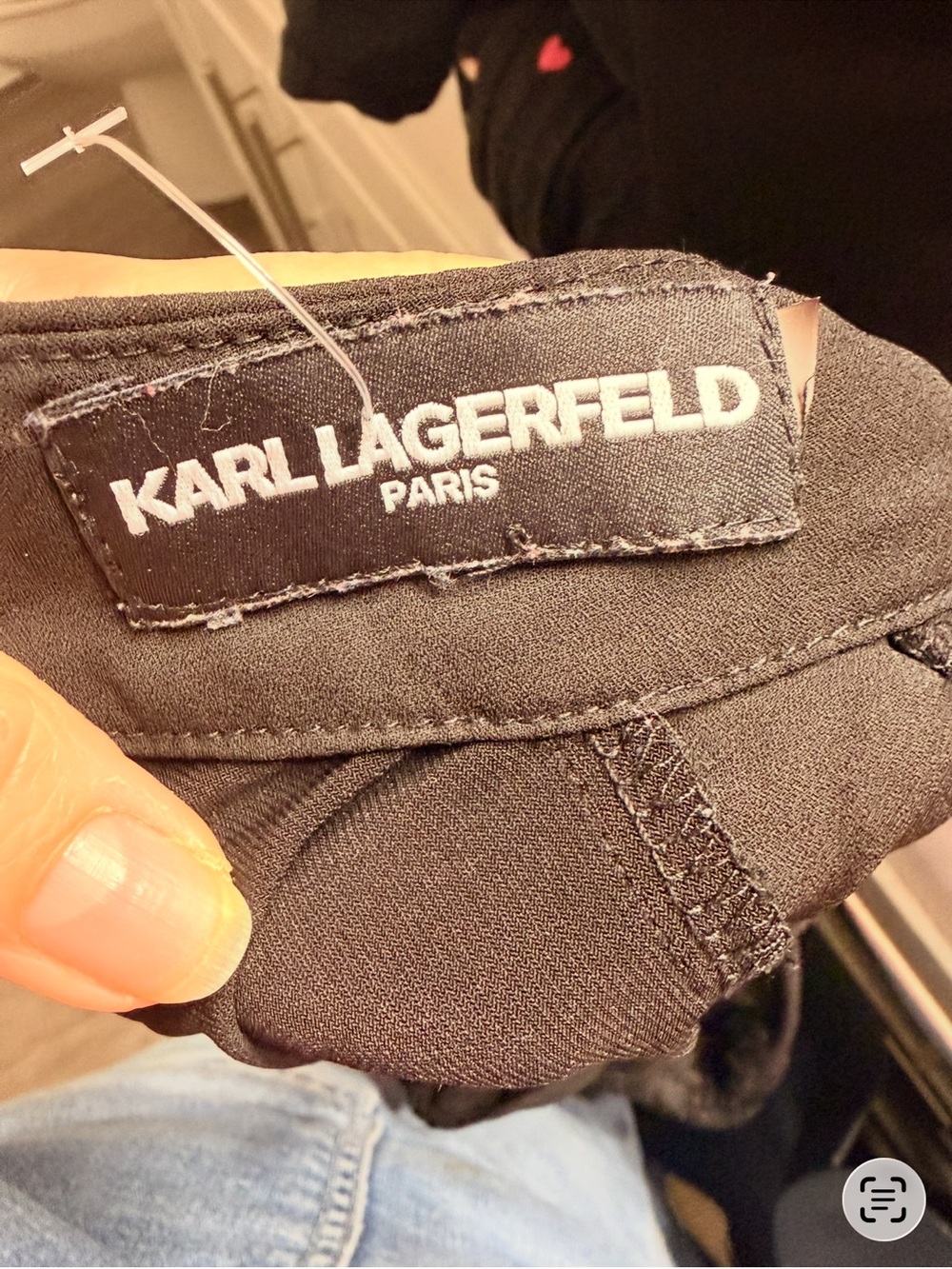 Karl Lagerfeld Black Label Top with White Logo